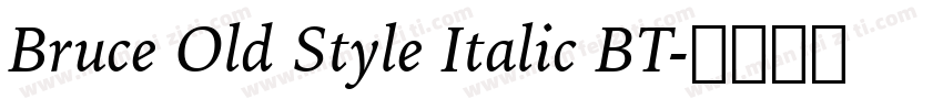 Bruce Old Style Italic BT字体转换